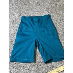 All In Motion Women’s Teal Biker Shorts with Pockets size XS NWOT